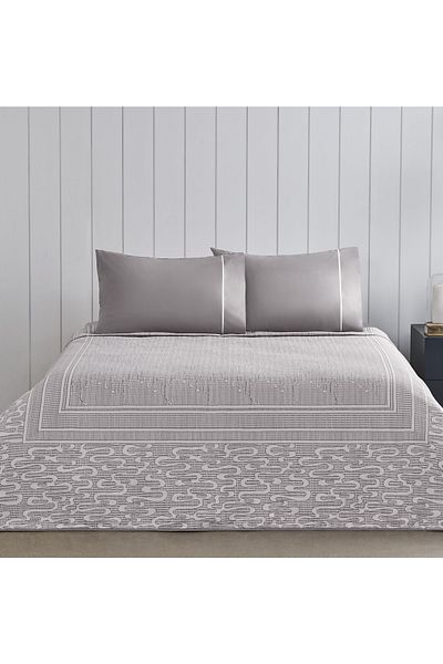 Taç Jacquard Pique Set Marlena Anthracite Single