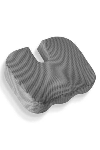 Viscofoam Orthopedic Sitting Cushion Hemeroid Tailbone Coccyx Sitting Cushion Visco Cushion Gray
