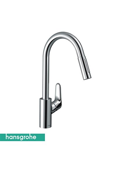 Hansgrohe Focus M41 Tek Kollu Eviye Bataryası 240, Çekilebilir El Duşu, 2jet