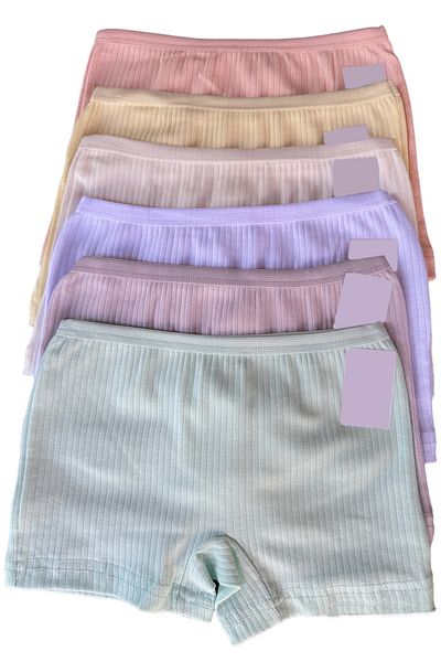 Dondeza Boxer pentru fete, colorat, din bumbac, cu snur, din Lycra, Katmirra, 12 buc