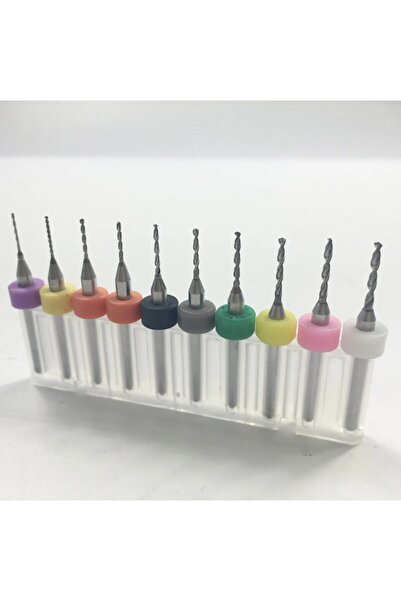 EmAyCenter 10 Parça 0.6 mm - 1.5 mm Tungsten Karbür Delme PCB Matkap Ucu