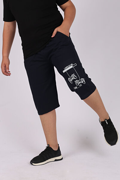 Çiggo Kids Boy's Loading Game Print Detailed Pocket Shorts/Capri