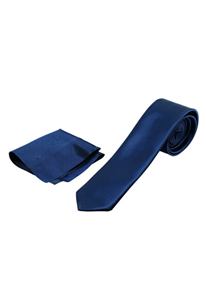 Koch London Szabványos sima szatén nyakkendő és zsebkendő készlet