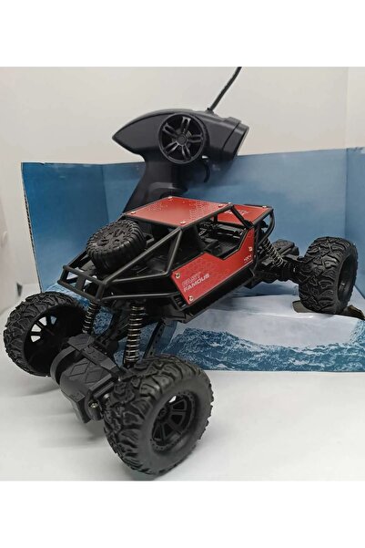 LRS STORE Uzaktan Kumandalı Şarjlı Off Road Jeep Metal Gövde Arazi Arabası 22,5 Cm Big Food Rock Crowler Araba