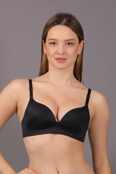 cotonhause Sutien negru Ghost cu burete subțire tăiat cu laser pentru femei C5T4N1O633