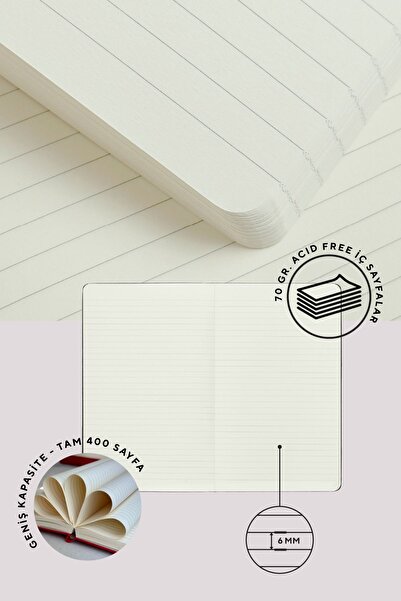 Victoria's Journals Nota Bene Classic Esnek Kapak Defter, 13x21 cm, Çizgili