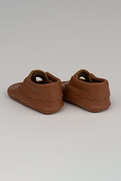 Deriza Tan Genuine Leather Baby Shoes