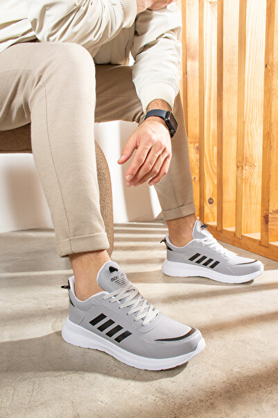 İmerShoes Ležerne muške cipele na vezanje, sive i crne Patike Lagan udobne Sa...