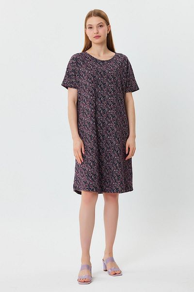 ALEXANDERGARDI Side Pocket Crew Neck Patterned Dress(B24-45702)