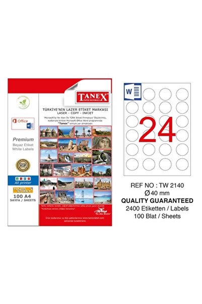 Tanex Tw-2140 laserska etiketa 40 mm