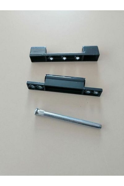 AZRAYAPI Anthracite Gray 95 mm Pvc Pimapen Door Hinge (5 Pcs)