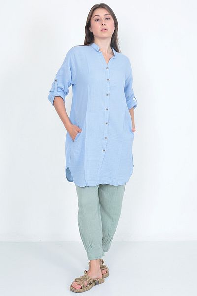 KCL OTANTİK WOMEN'S MUSLIN DOMINANT COLLAR TUNIC