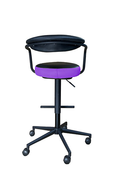gizmo mobilya Döner Tekerlekli Mor Çalışma Taburesi