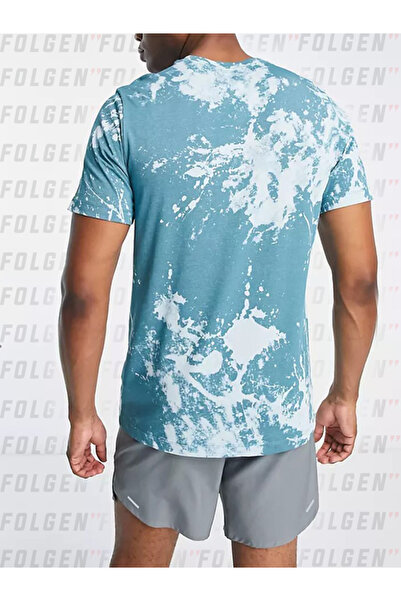 Nike Футболка з графічним принтом Run Division Ll Bone Swoosh для бігу Erkek Spor Tişört