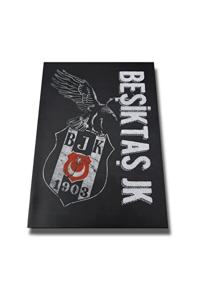 Beşiktaş A4 60 Sheets Plastic Cover Stitched Notebook 2 Plaids + 2 Lines