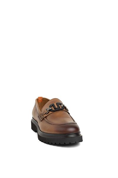 MARCOMEN 19578 Men's Genuine Leather Loafer Shoes Tan