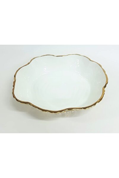 NAPA HOME COLLECTION UNFORMED BEYAZ GOLD SERVİS KASESİ 33,5X26,5X8,2 CM.