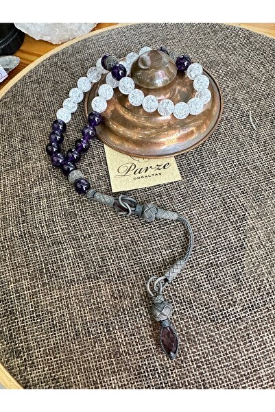 parze doğaltaş 1000 проба срібла - плетені аметистові та нецефські чотки