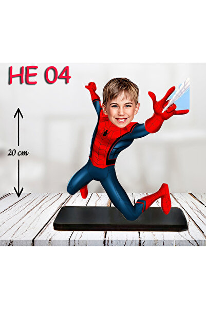 Personalized Wooden Figurine - Boy Cartoon Figurine - Hero