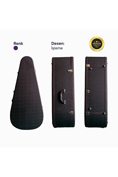 Sultan Instruments Premium Kalite Ud Çantası İndigo Örme Desen Hardcase (Mızr...