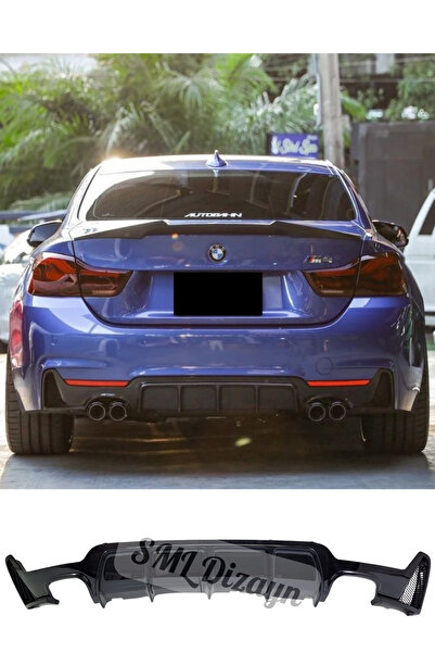 SML Dizayn BMW F32-F33-F36 M Sport Çift Çıkış Difüzör F32-F33-F36 Arka-Tampon...