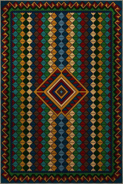 Rugs Modern Halı سجادة ديكور حديثة هندسية متعددة الألوان 4236