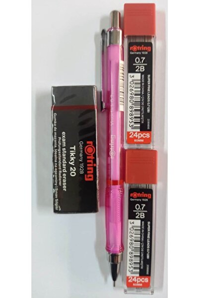Rotring Kalem Seti- 3 Lü Kalem+silgi+uç Seti(0,7)