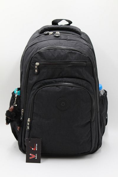Bevitton Αδιάβροχο υφασμάτινο Unisex Σχολικό Σακίδιο Μαύρο 1800