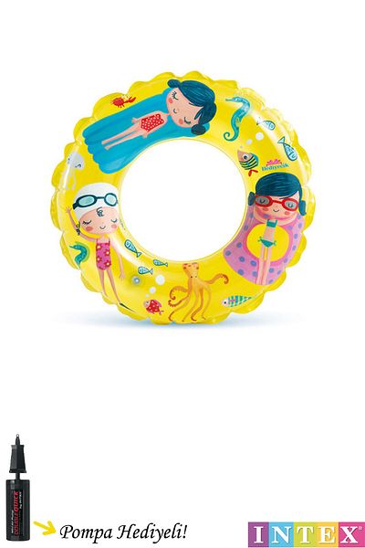hediyecik Transparent Ocean Patterned Pool and Sea Glitter for 6-10 Years Old Children - 61 Cm