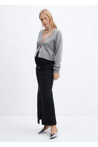 MANGO Woman Jeansrock für Schwangere