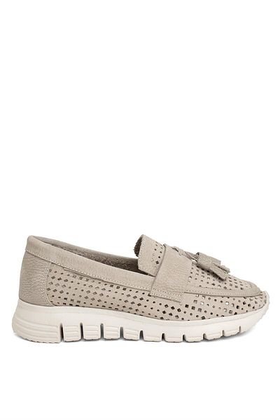Mammamia D24YA-3600 Pantofi casual din piele pentru femei, gri