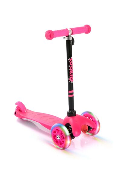 Rookie Pembe 3 Tekerlekli Led Işıklı Scooter