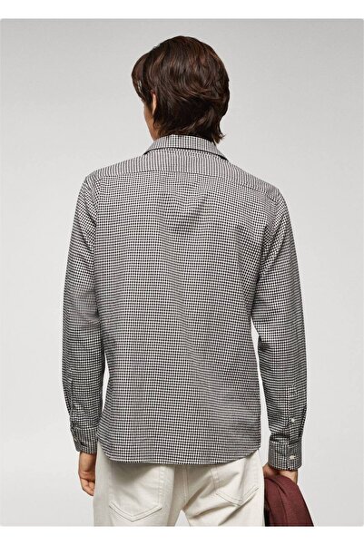 MANGO Man Pötikareli Gofre Gömlek