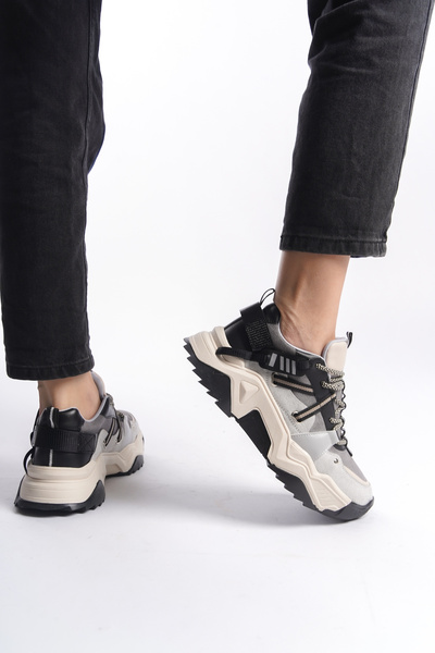 Solo Bag DEL'SOLERA KADIN BAĞCIKLI YÜKSEK TABAN SNEAKER SPOR AYAKKABI