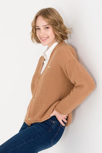 U.S. Polo Assn. Γυναικεία πλεκτή ζακέτα - Κομψή και άνετη