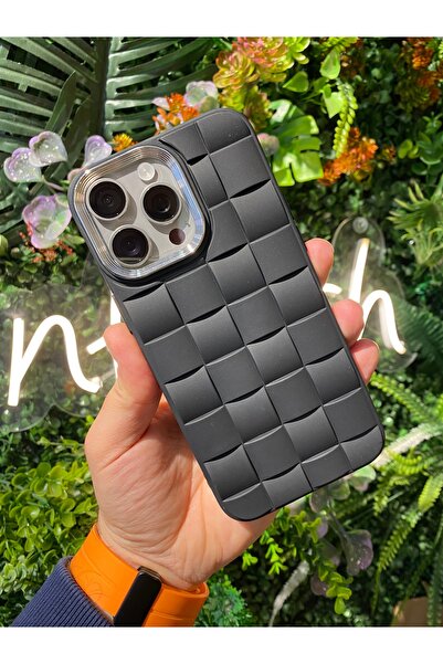 NFTECH İPHONE 15 PRO MAX UYUMLU KILIF ÖRGÜ DESENLİ ŞIK TASARIM RENKLİ KILIF