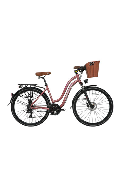 Bisan Ctx 6300 28 Jant 46 Cm Kadro 21 Vites Kadın Şehir Bisikleti Pembe - Mor
