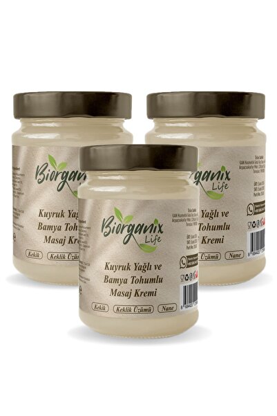 Biorganix Life Kuyruk Yağı ve Bamya Tohumu Yağlı Krem 3 Adet 210 ML