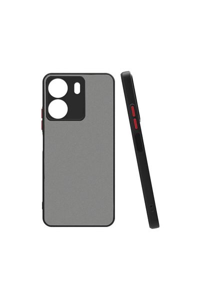 Fibaks حافظة هاتف Xiaomi Poco C65 غير لامعة مضادة لبصمات الأصابع وغطاء سيليكون لحماية الكاميرا مع مفاتيح ملونة