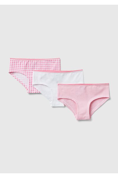 United Colors of Benetton Girl's Pink Mix Mixed Patterned Panties Set