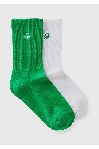 United Colors of Benetton Boy's Green Logo Printed Σετ 2 Υποδοχών