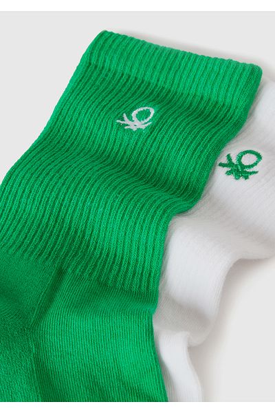 United Colors of Benetton Boy's Green Logo Printed Σετ 2 Υποδοχών