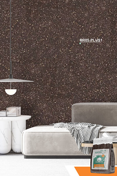 Ventrawall Ipek Sıva Duvar Boyası Kahverengi Br05-plus1