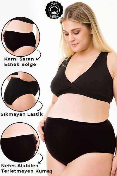 par lingerie pl Chiloți De Maternitate Modal Negru