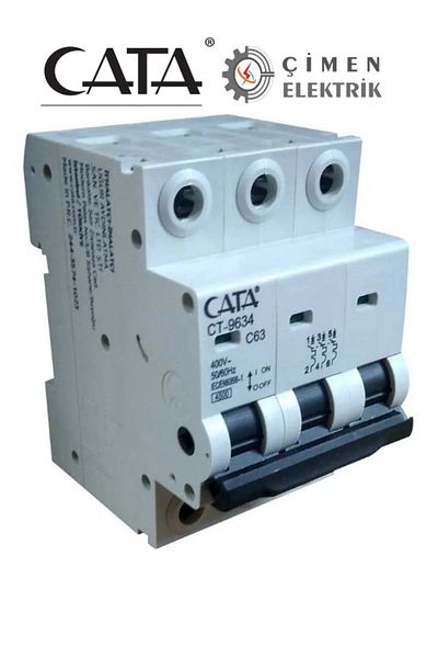 Cata Ct 9634 3x63a C Type 4.5 Ka Automatic Fuse