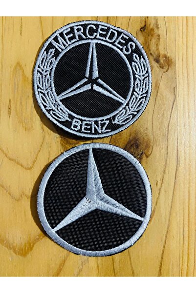 icase Mercedes Araba  Logo Yama Patch Arma 2'li set (8x8 CM) Dikilebilir