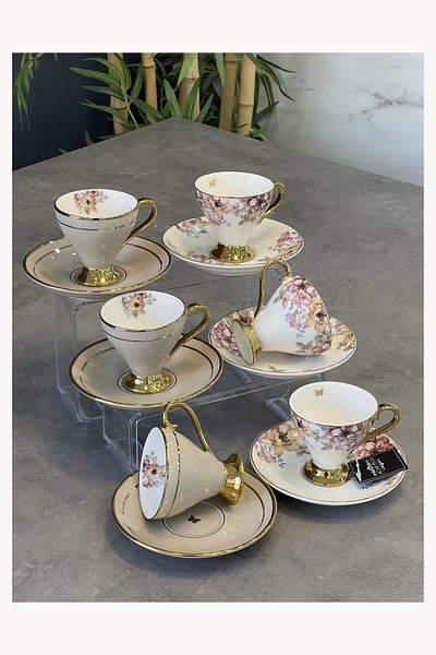 ACAR Luxury Porcelain Royalty 6-Piece Cup Set v2