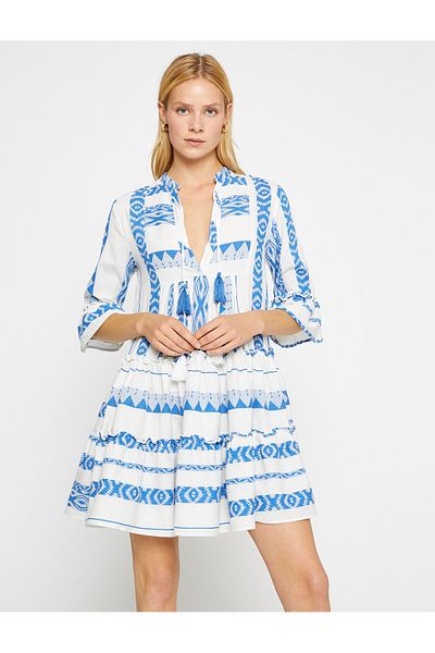 Koton Prächtiges Minikleid mit Kragen und Quastendetail
