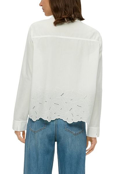 s.Oliver Langarmbluse mit Broderie Anglaise