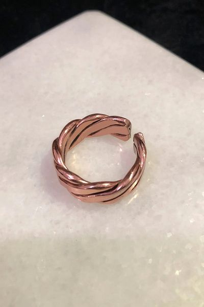 Miray hediyelik Pure Copper Spiral Health Ring